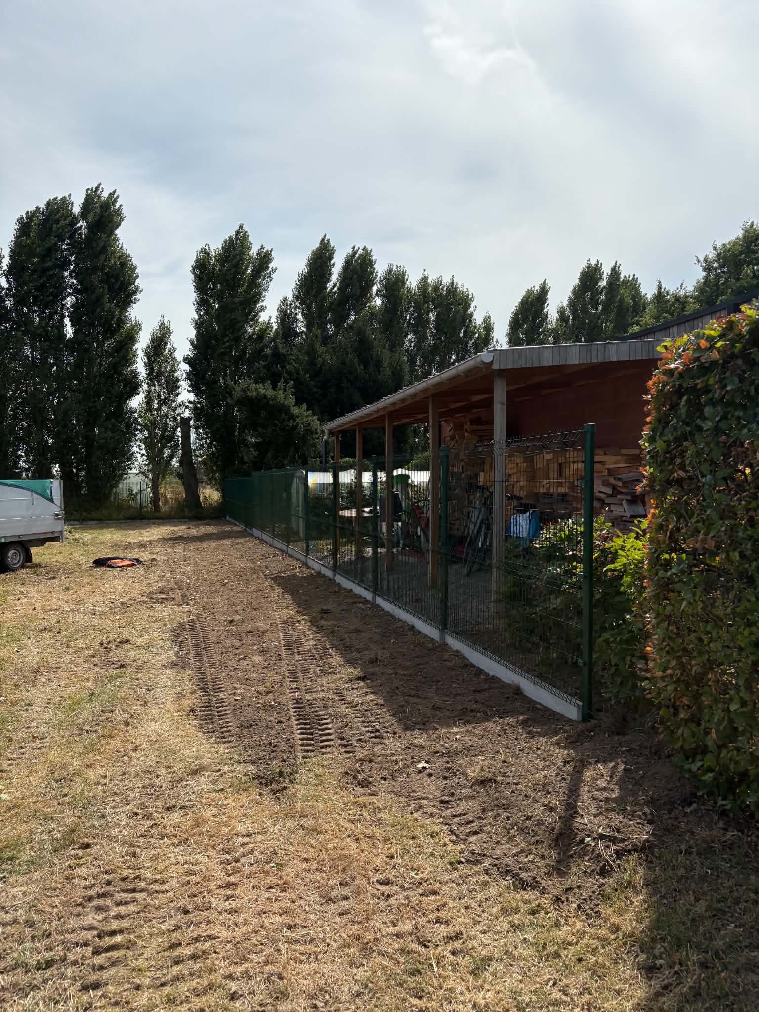 3d paneel groen 180cm geplaatst door Watty Afsluitingen in Deerlijk