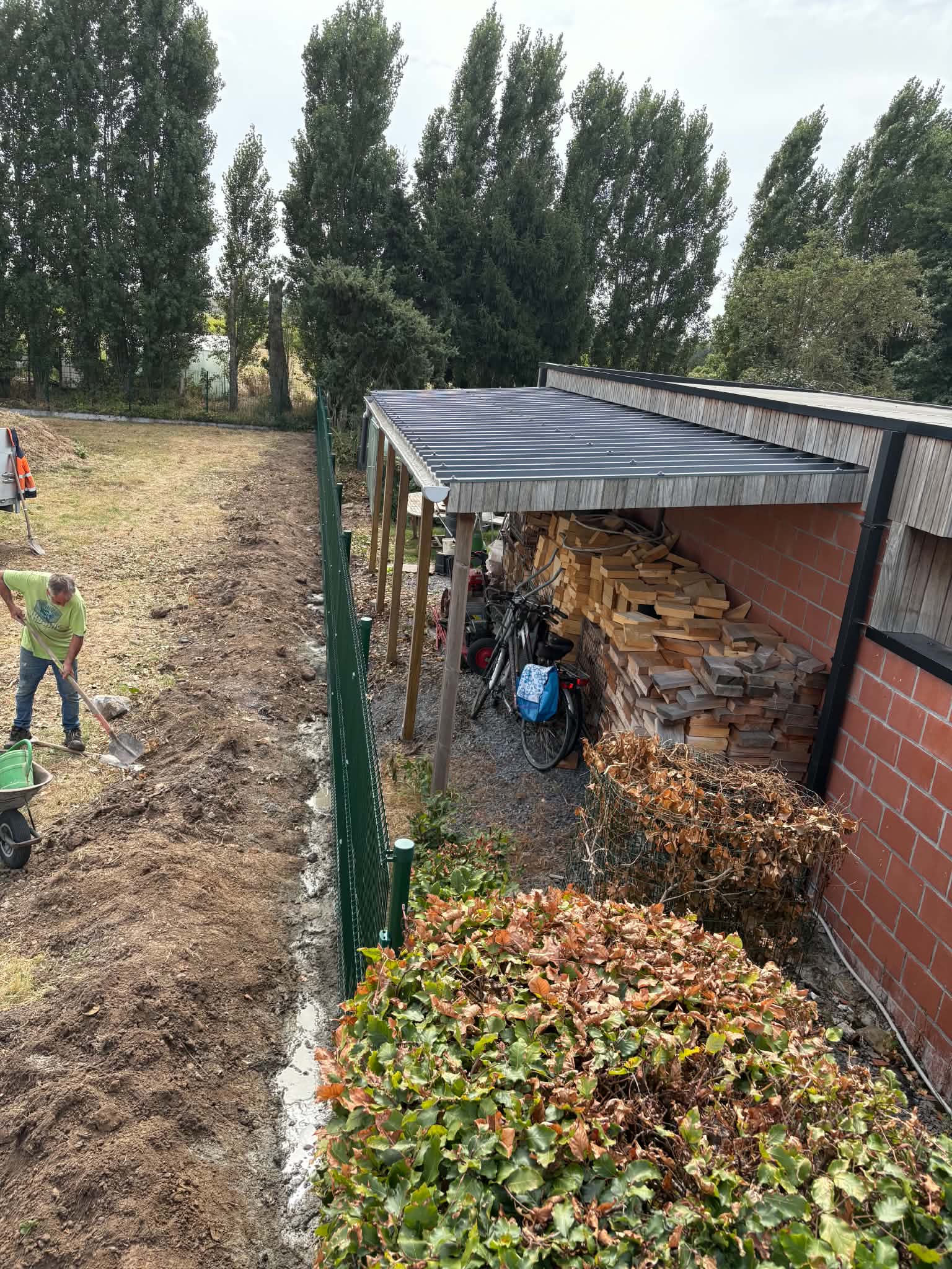 3d paneel groen 180cm geplaatst door Watty Afsluitingen in Deerlijk
