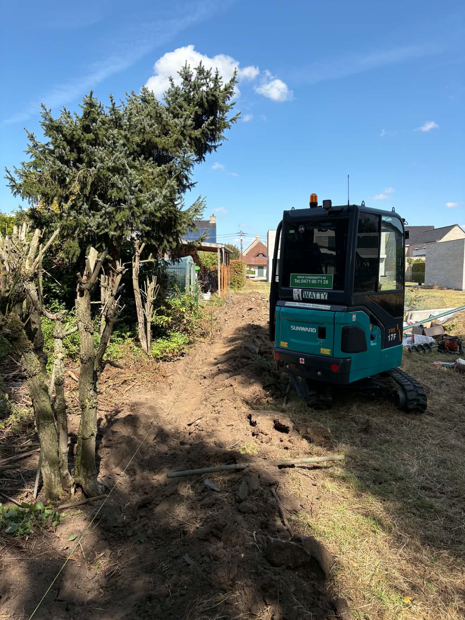 3d paneel groen 180cm geplaatst door Watty Afsluitingen in Deerlijk